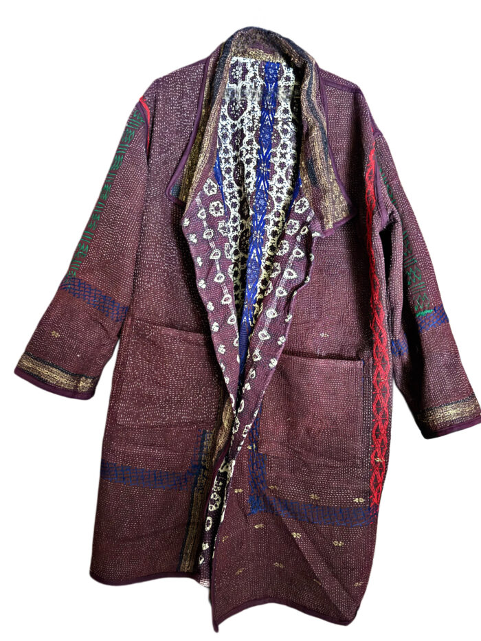 Kantha Unisex Coat - Image 3