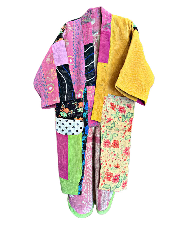 Kantha Japón Kimiono - Imagen 2