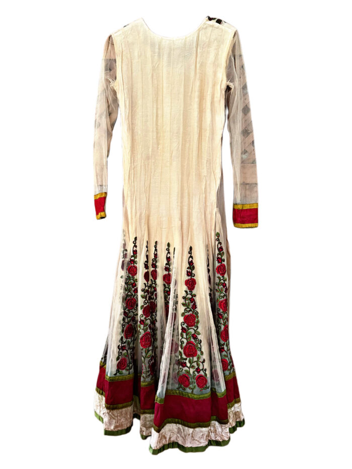 Vintage Anarkali Dress Indian Rose - Imagen 2