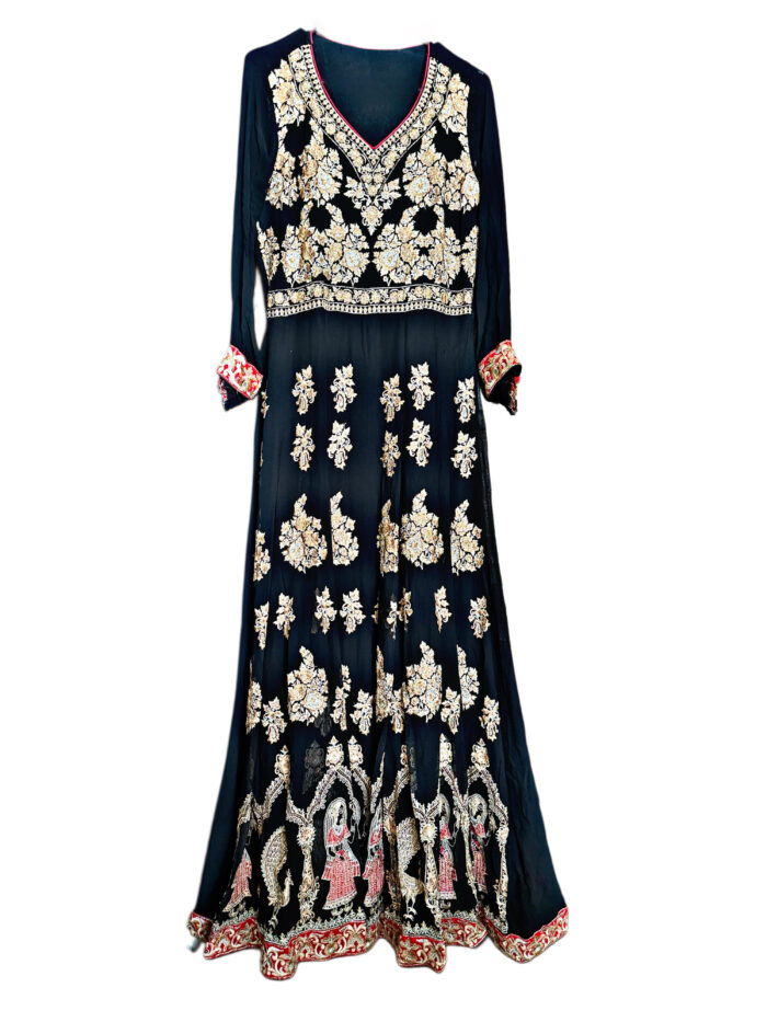 Vintage Anarkali Dress Black