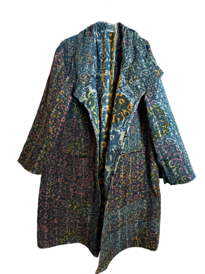 Kantha Unisex Coat - Image 3