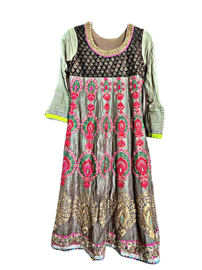 Vintage Anarkali Dress Midi