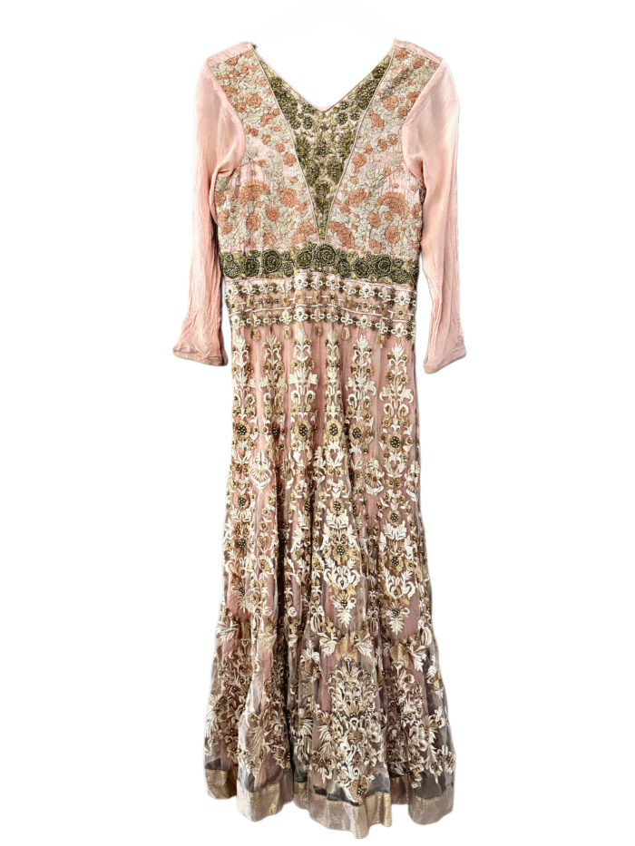 Vintage Anarkali Dress Indian Pale