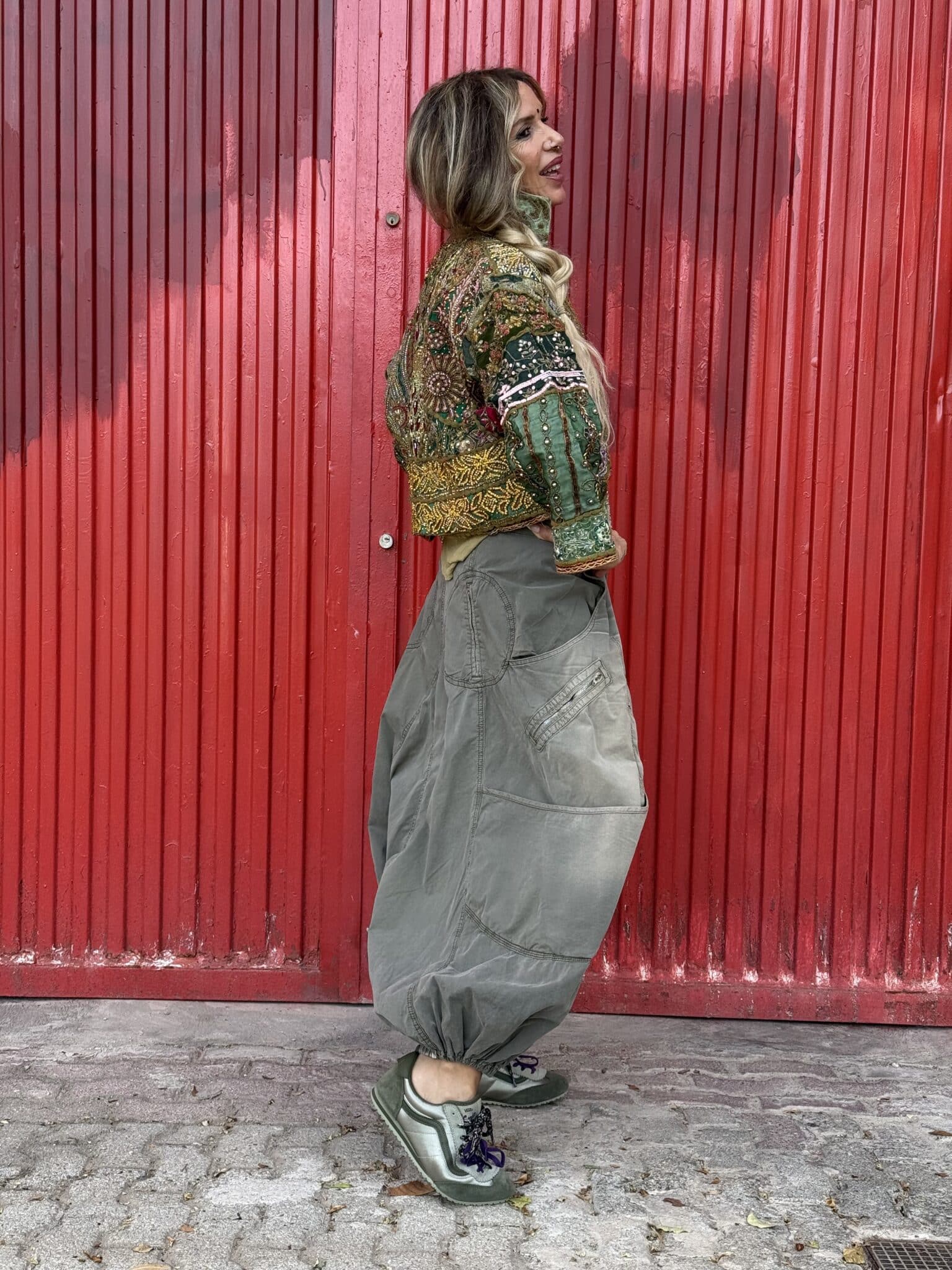 Old Zardozi Treasure Jacket Green Light - Imagen 14