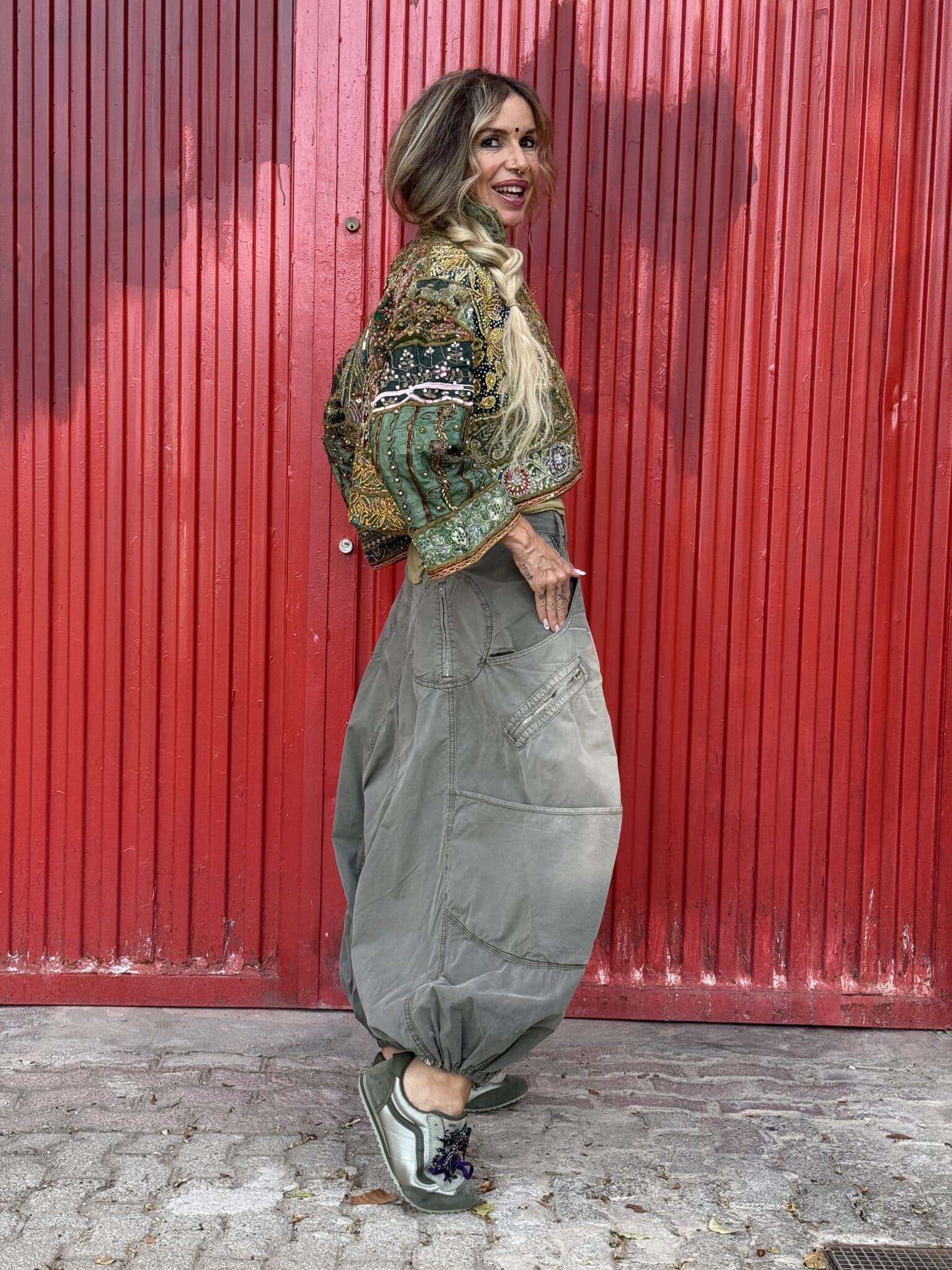 Old Zardozi Treasure Jacket Green Light - Imagen 10